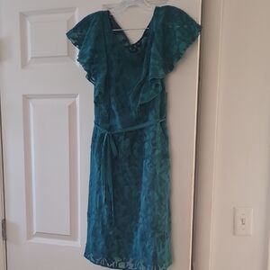 Anthropologie Teal Midi Dress